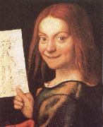 Red-Headed Youth Holding a Drawing CAROTO, Giovanni Francesco